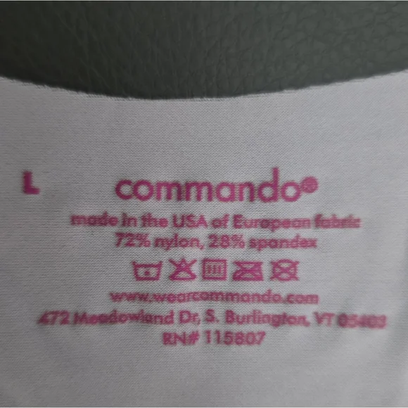 Commando Lace Trim Cami Tank Top Nude Black Floral Print Lingerie Camisol Sz L - Picture 6 of 6